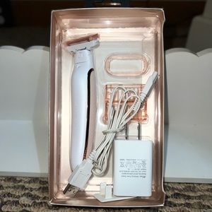 Finishing Touch Flawless Body Rechargeable W Shaver and Trimmer, White/Rose Gold